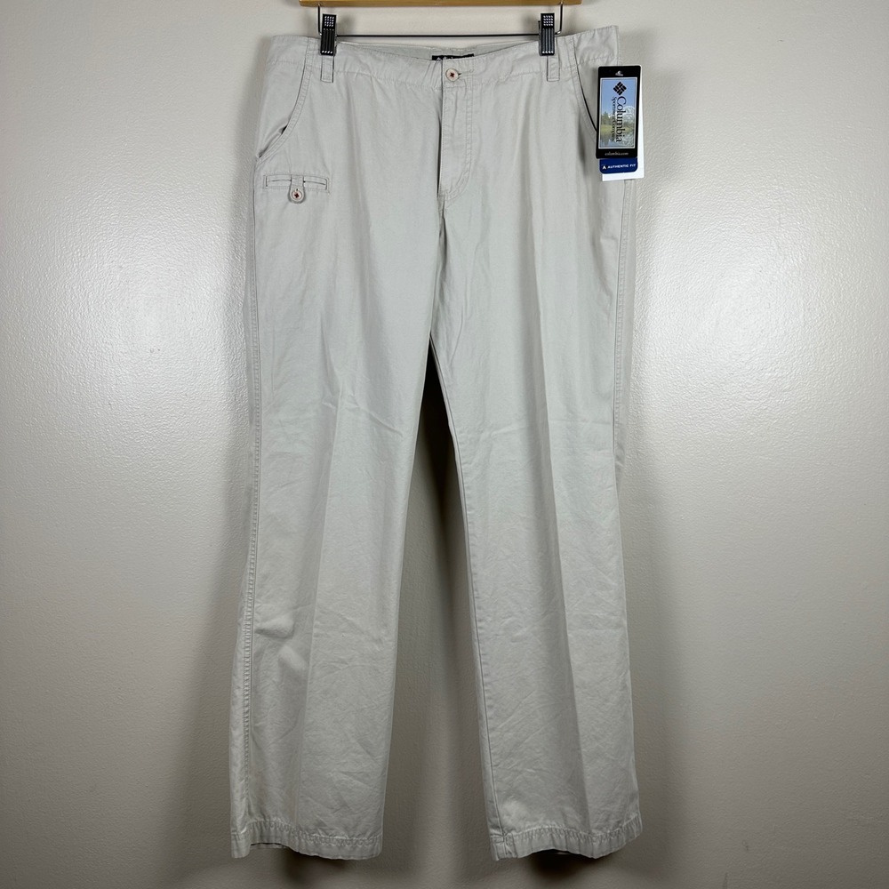 Columbia Women's 12 Edgewater Chino Stone Straight Leg Pants Outdoors Hiking NEW